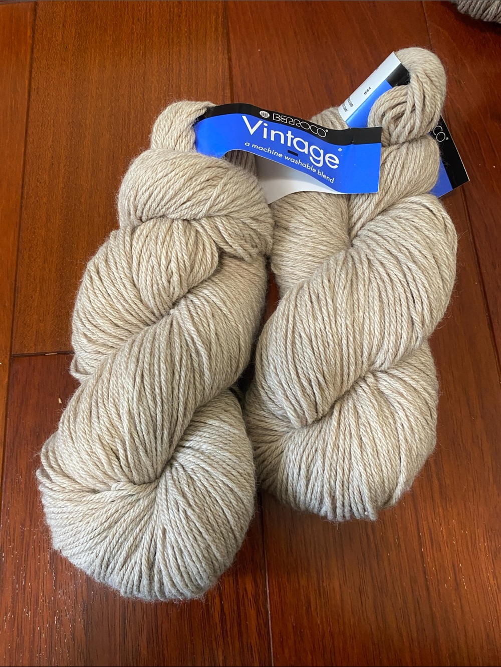 2 Berroco Vintage Yarn Skeins - Natural Beige
